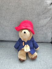 Paddington Plush Teddy Bear Vtg Eden 9  Blue Coat Red Hat Great 1981