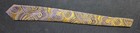 Men's Silk Tie Gold & Purple Paisley Woven Fabric Pointed Necktie — photo 1