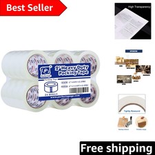 24-Pack Clear Heavy Duty Packing Tape - 2.8 Mil, Ideal for Shipping Storage