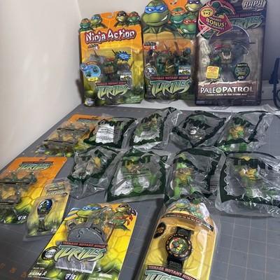 Lot of 16 VTG Teenage Mutant Ninja Toys 2002 to 2007 - All New in Packaging