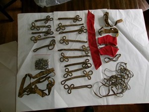 Vintage Hussar Buttons, Gild Braid and Frog Closures