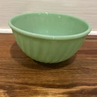 Anchor Hocking Fire-King Jadeite Green Swirl Mixing Bowl 1940s–50s USA 9”