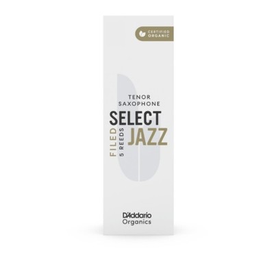 D'Addario Woodwinds Organic Sel. Jazz Filed Tenor 3 Medium, 5er-Packung - Blatt