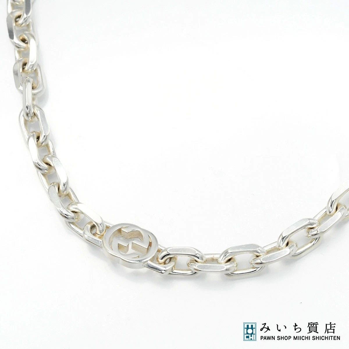 Pegno Shop Gucci Collana G Incastro Ag925 Argento Accessori 49.2G Scatola Con