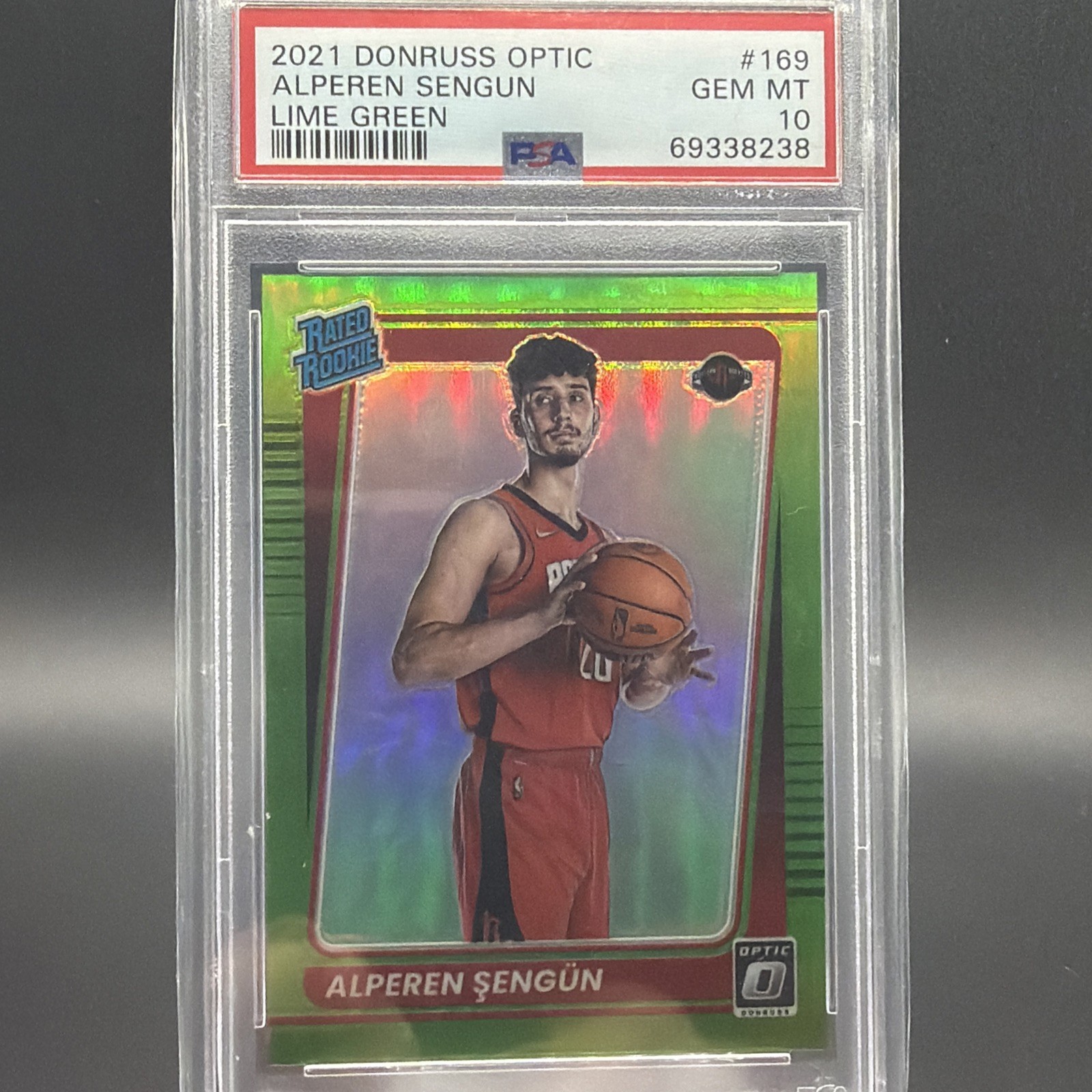 2021-22 Panini Donruss Optic - Rated Rookie Alperen Sengun #169 Lime Green PSA10