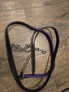 leather lead with chain