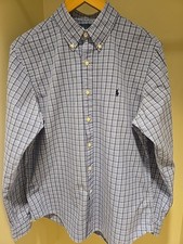 Ralph Lauren Men s Shirt 16 34/35. Plaid Custom Fit Long Sleeve Button Up. L