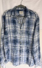 Lucky Brand Men's Classic Fit Plaid Button Down – Size XL Sun Washed Coastal