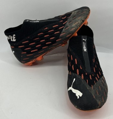 Puma Future 6.1 Netfit FG Black Orange AG Jr Cleats 106200-01 Boys Size 4