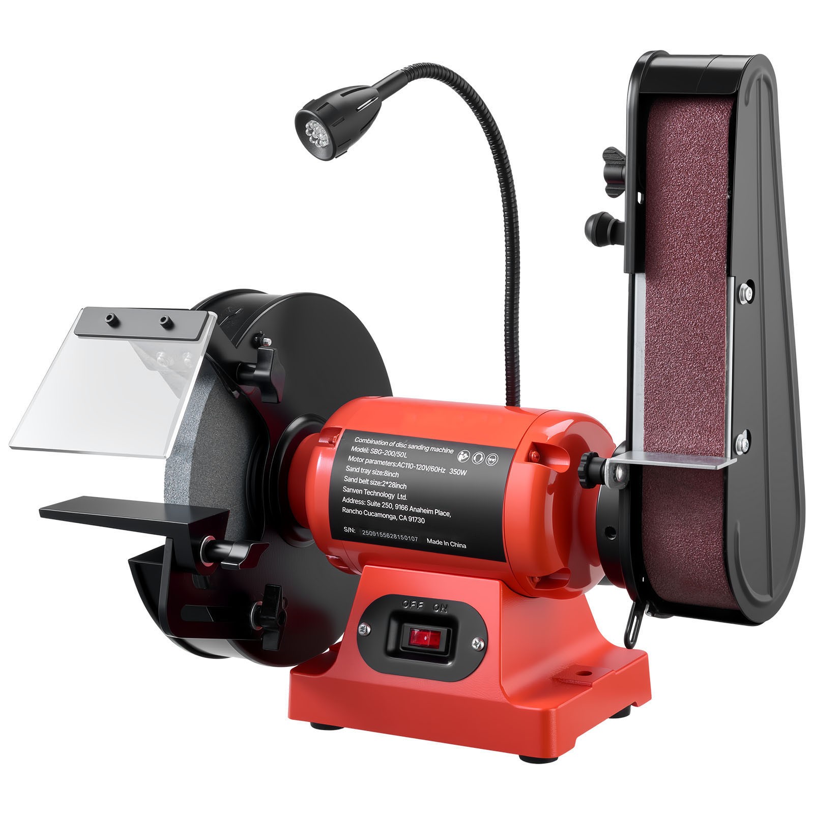 Uimoso 8" Bench Grinder and 2" x 28" Belt Sander 350W for Metal and Wood