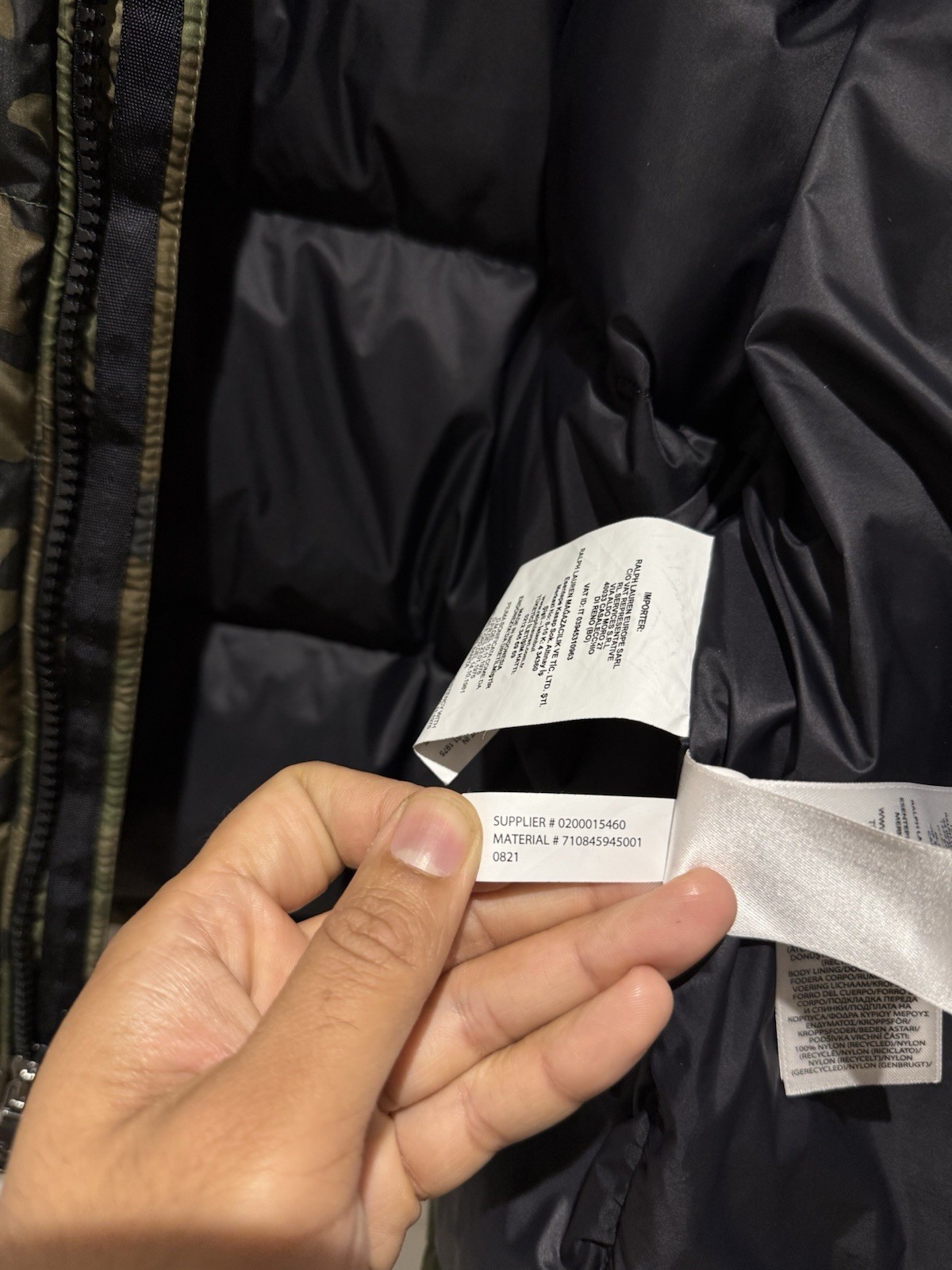 Ralph Lauren Men El Cap Down Camo Puffer Jacket Coat Size L image 10