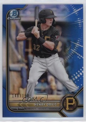 2022 Bowman Chrome Prospects Blue Refractor 146/150 Henry Davis #BCP-148 0z10