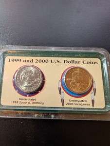 Littleton 1999 Susan B. Anthony & 2000 Sacagawea $1 Uncirculated Philadelphia
