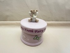 Porcelain Teddy Bear Angel Top Tooth Fairy Tooth Holder