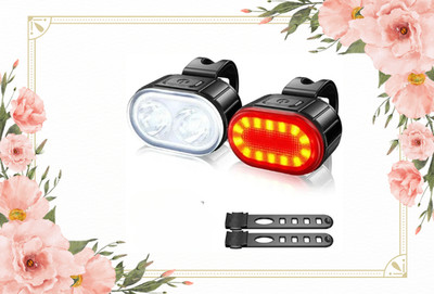 LED bicycle light, 9 lights, USB-C charging function, waterproof handlebar light