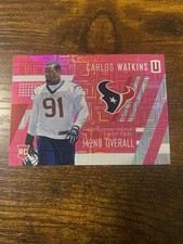 2017 UNPARALLELED PINK ESCHER SQUARS #274 CARLOS WATKINS RC /299 TEXANS