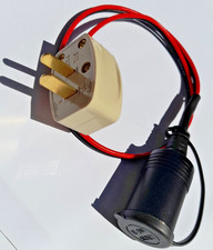 Clipsal w4-2 flat pin plug to strong cigarette socket Caravan motorhome  L-500mm