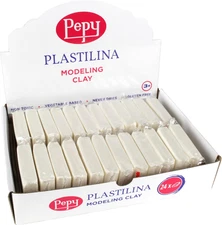 Plastilina Reusable and Non-Drying Modeling Clay; Set of 24 Bars, 1.4 Ounce Each