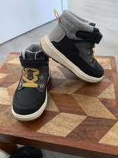 Cat Jack Unisex Kids Black Gray Yellow Ankle Boots 7M Lace Hook Loop