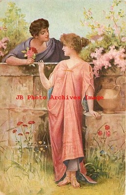Romance, L & B No 16 750, Art Nouveau, Artist van Riesen, Junge Liebe