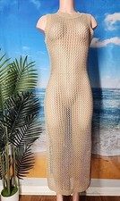 Nwt Cupshe Women's Swimsuit Crochet Cover Up Size Small Brown Color