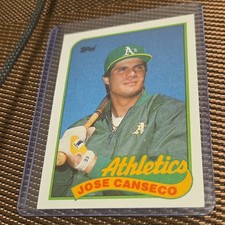 Topps 1989 Jose Canseco #401 Oakland Athletics All-Star Baseball Card MLB