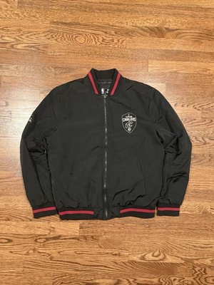 Cleveland Cavaliers NBA Bomber Jacket   Blackout Logo   Size L