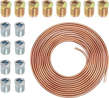 25FT 5/16 Brake Line Replacement Kit,Flexible 5/16 Copper Tubing for Hydraulic