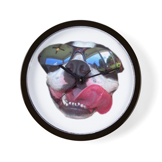 CafePress Cool Dog Unique Decorative 10" Wall Clock (29739501)
