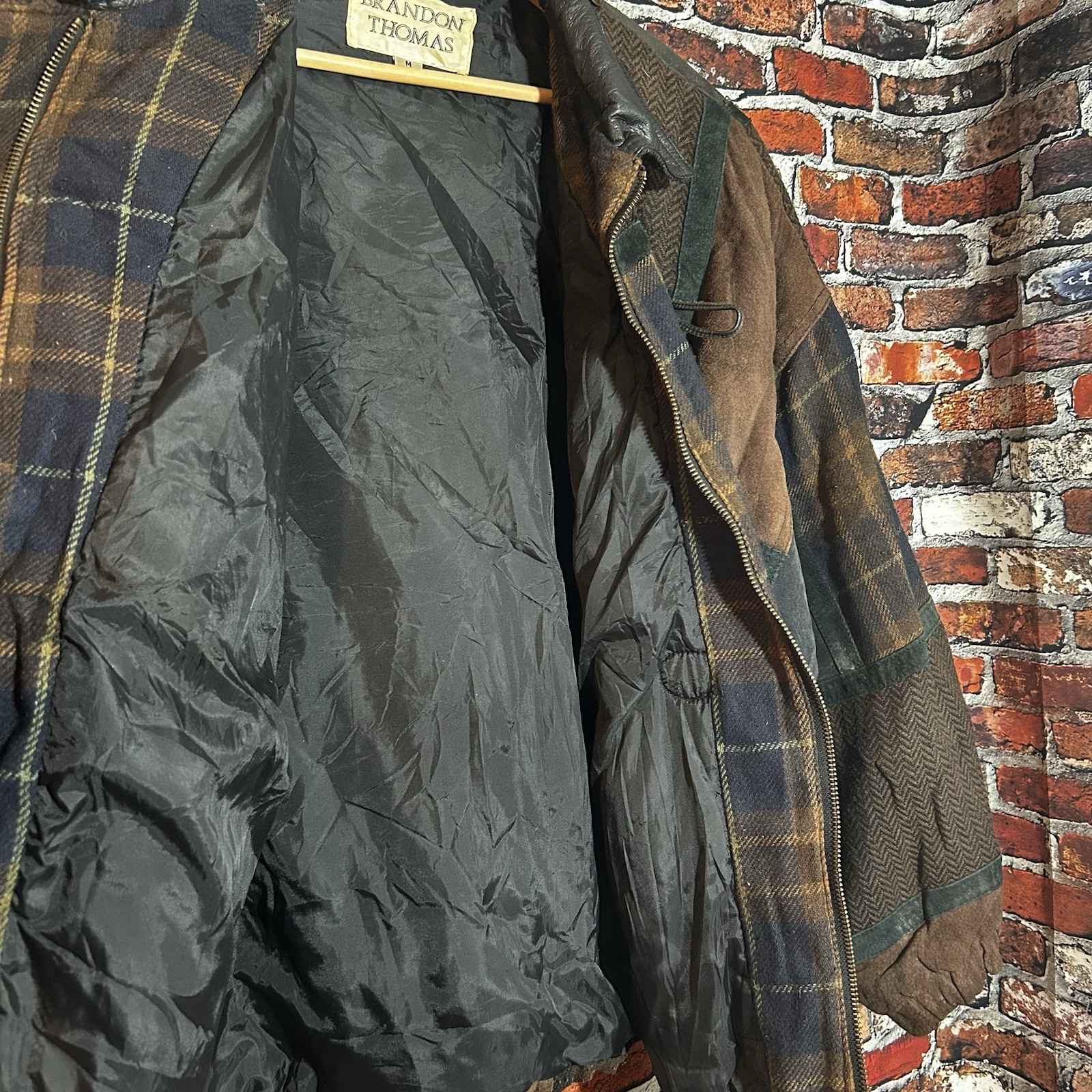 Brandon Thomas Vintage 80s Patchwork Jacket Leath… - image 5