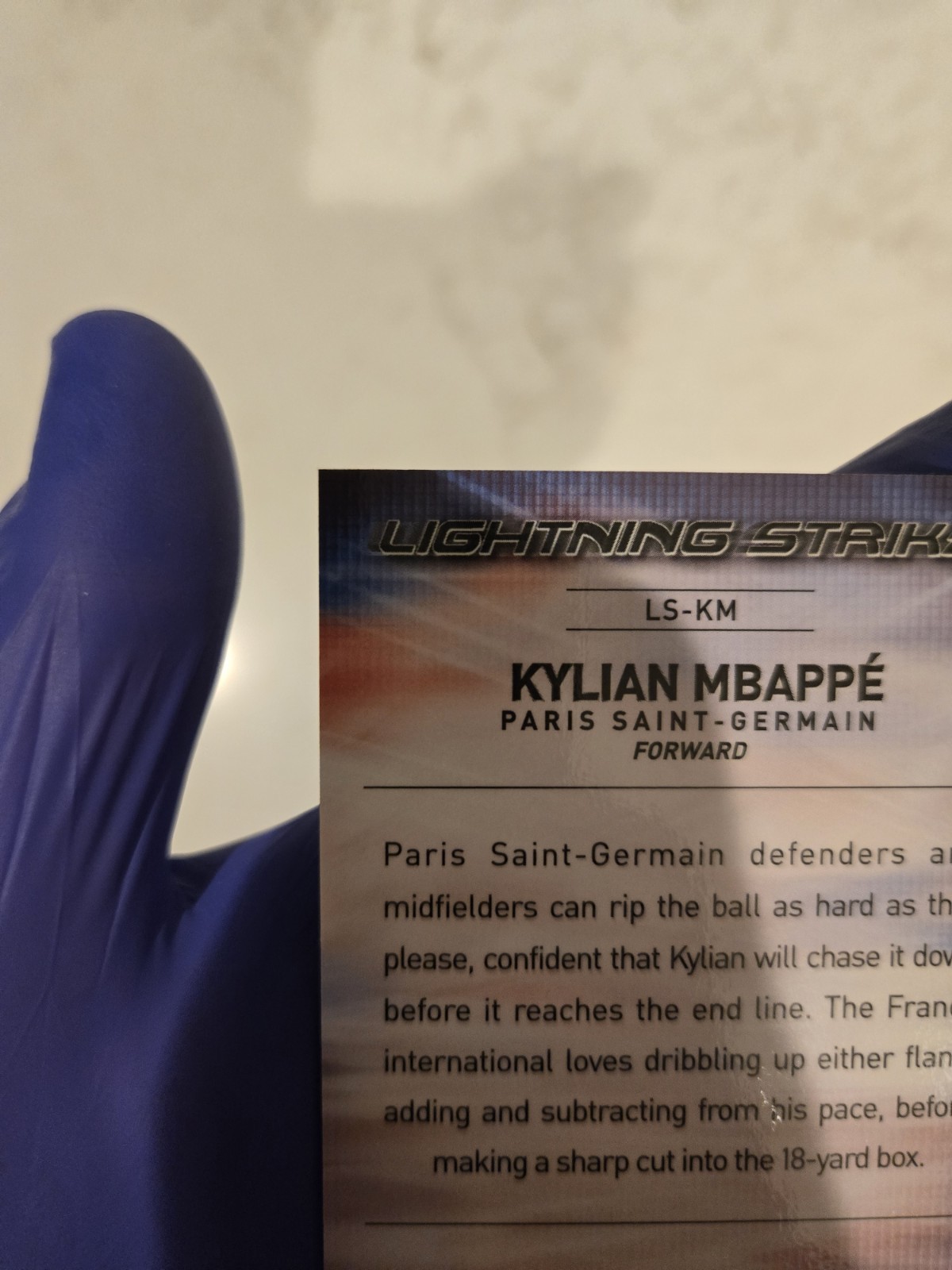 2017 Topps Chrome UEFA Kylian Mbappe RC Lightning Strike Gold Refractor /50 view 8
