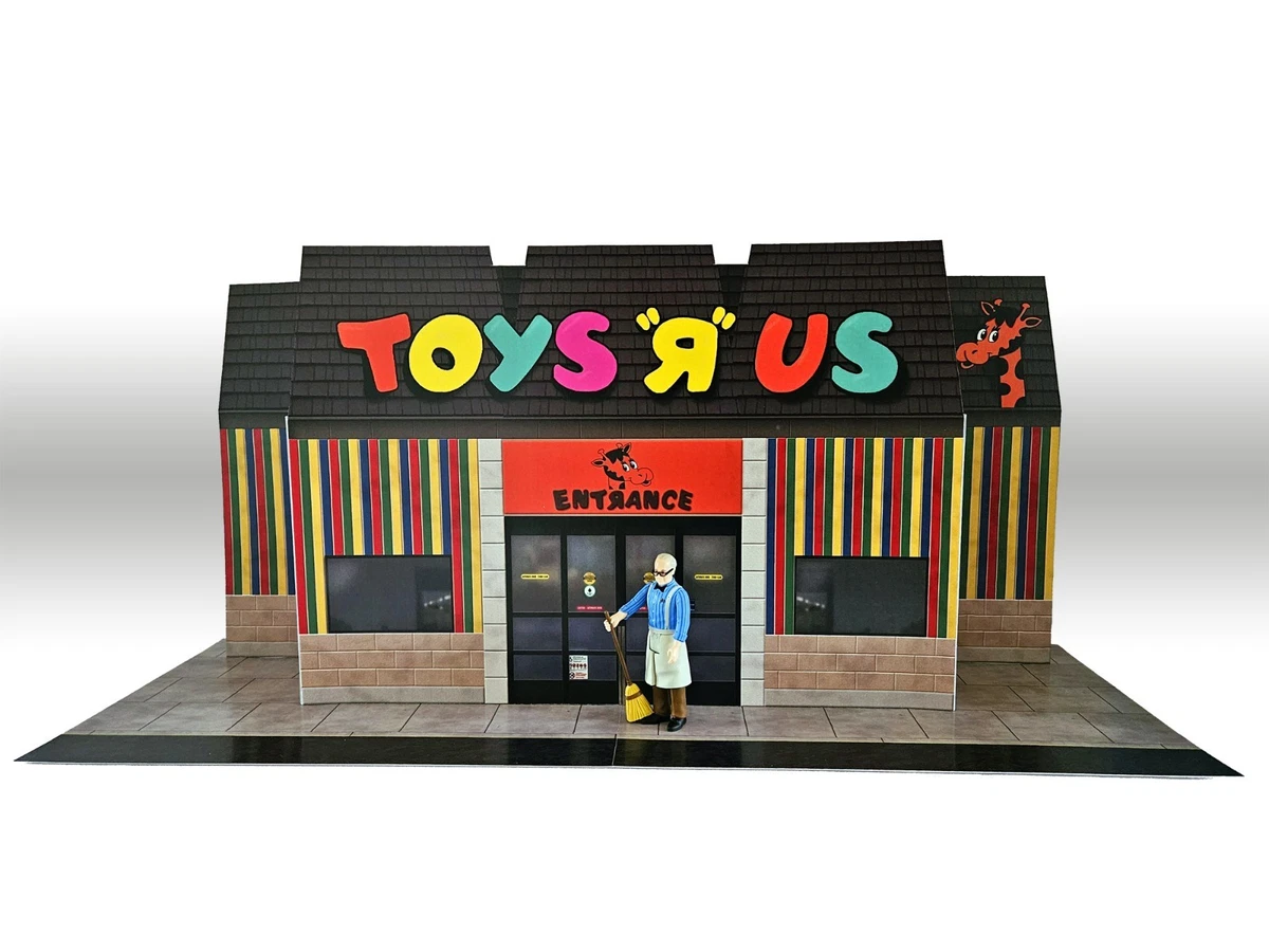 Juego de soporte de exhibición personalizado retro para tienda de juguetes escala 3,75 pulgadas 1:18