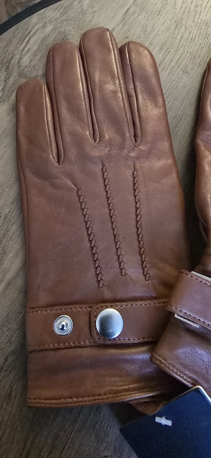 Autograph Men's Brown Soft Leather Gloves Size S/M image 3