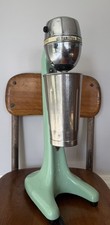 Vintage Hamilton Beach Model 33 Milkshake Mixer Green Rewired Works w/ SS Cup