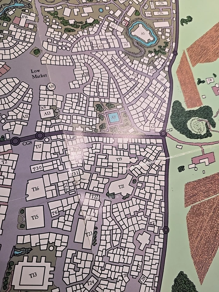 Map Lot Of 3. Faerun Greyhawn Free City + Dungeons and Dragons Folded Maps Read - Image 4 of 4