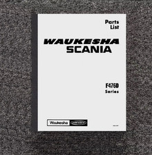 476 Diesel Engine Service Parts Manual Fits Waukesha Scania No. 99 F476D Series