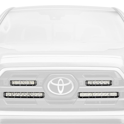 For Toyota Tacoma 18-20 Light Bars Grille Bolt-on 10'' & 6'' 240W Slim Combo Beam