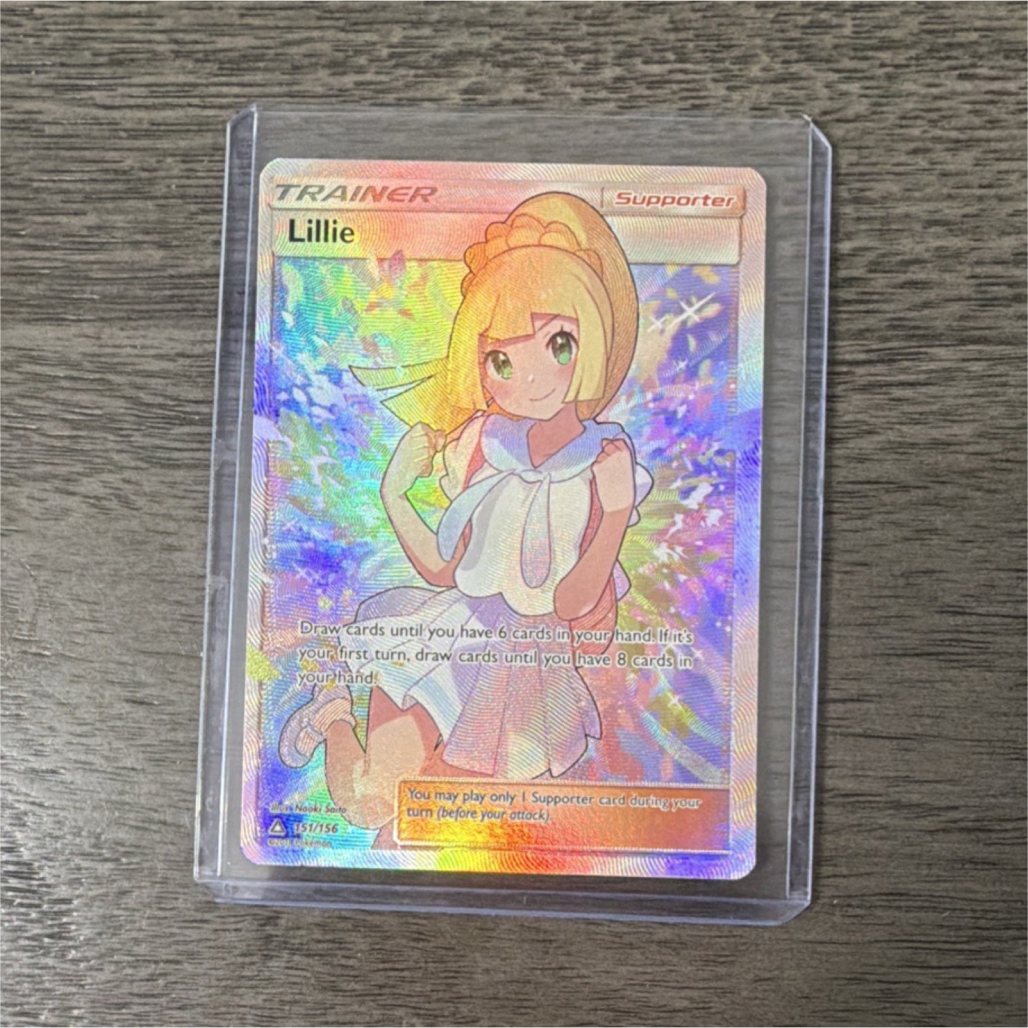 Pokémon Lillie Full Art Ultra Rare Holo Trainer Card SM Ultra Prism 151/156