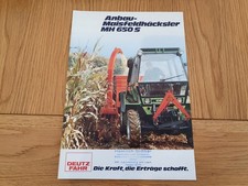 Deutz Fahr MH 650 S forage harvester on Intrac tractor German market brochure