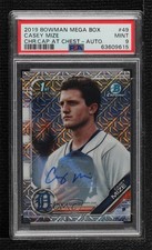 2019 Bowman Mega Box Mojo Refractor 4/25 Casey Mize #BCP-49 PSA 9 MINT Auto 1k3x