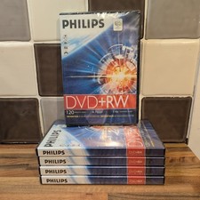 5  PHILLIPS DVD + RW NEW REWRITABLE DVD RW / 4.7GB / 120 MIN RECORDABLE 
