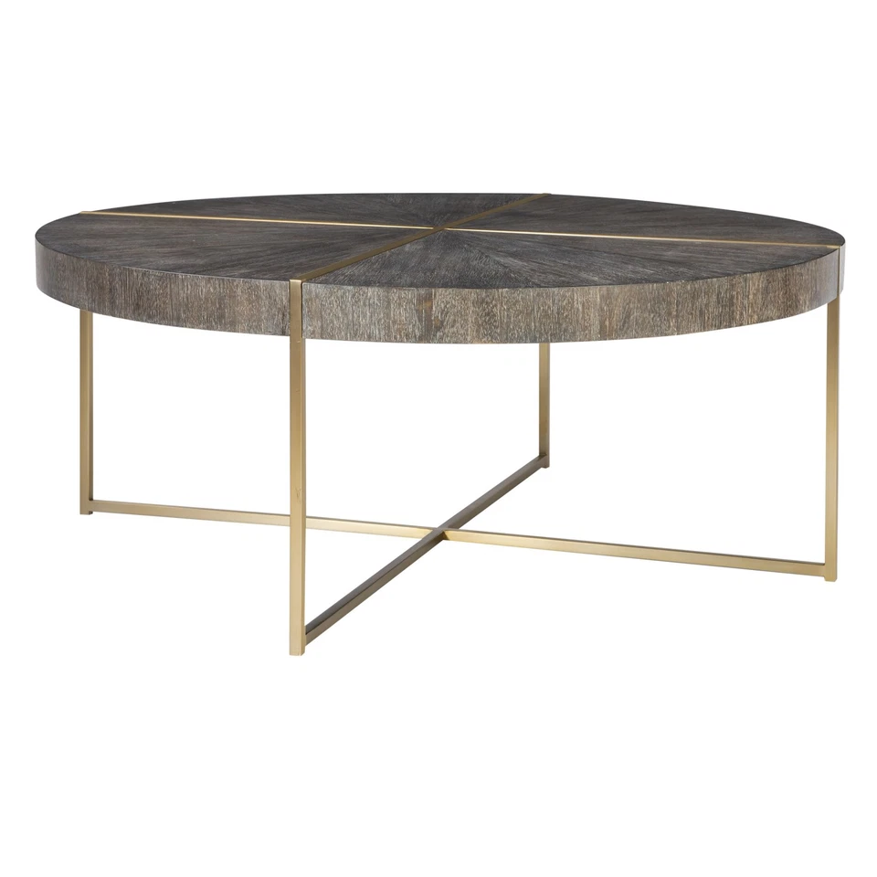 Uttermost 25378 Taja 42" Diameter Acacia Veneer Top Stainless - Wood - Image 3 of 4