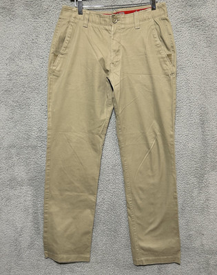 Under Armour Pants Mens 34x34 Khaki Golf Performance Stretch Chino Key Ring Belt