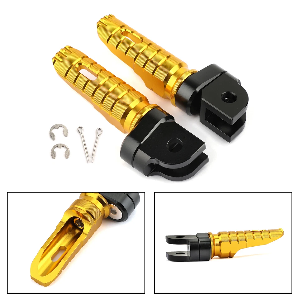 Front Footrests Foot Peg for HONDA CB125R CBR1000RR CB600F CB1100/RS/SX Gold - Imagem 2 de 4