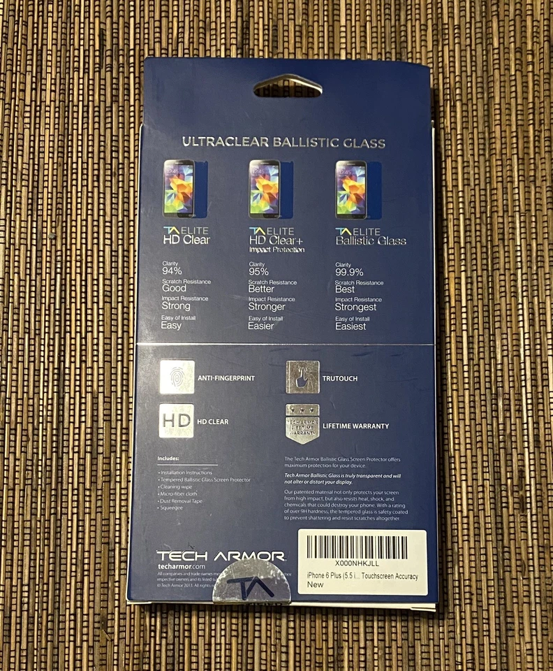 tech armor screen protector Ultraclear Ballistic Glass iPhone 6 Plus (5.5”) - Image 2 of 2