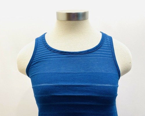 PINKY Girls Sleeveless Pullover Basic Neck Blue Striped Tank Top Size XL 14/16 - Picture 2 of 12
