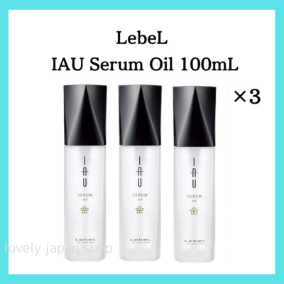 [3 Pack] LebeL IAU Serum Oil 100mL Leave-in Treatment for Coarse Hair