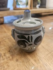 Petit Pot A Moutarde Ou Epices Grès D Alsace Peint Et Fabrication Artisanale