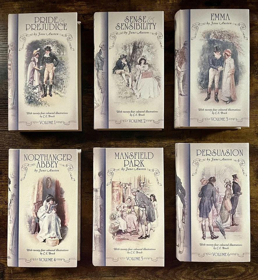 Easton Press By Design Jane Austen 6  Novel Clothbound Book Set. Made in the USA Foto 2 de 4