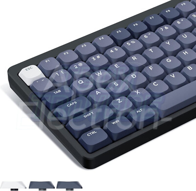 Womier XVX Low Profile Keycaps, PBT 144 Keys Custom Keycaps, Grey
